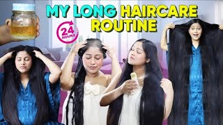 24 Hours My Haircare Routine 😱 How I wash my long Hair 😀Diy Shampoo Hair oil Hair Growth Tonic [upl. by Enineg]