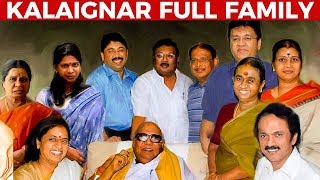 Kalaignars WIVES and CHILDREN  Full FAMILY Details  Kalaignar Karunanidhi [upl. by Llenet]