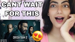 Drishyam 2  OFFICIAL TRAILER  Ajay Devgn Akshaye Khanna Tabu Shriya Saran Reaction [upl. by Segroeg]