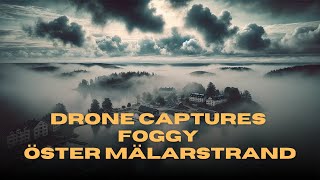 Drone Captures Foggy Öster Mälarstrand drone dji djimini3 [upl. by Whitebook]