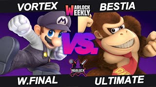 Warlock Weekly 026  S24  VortexMario VS BestiaIkeDK WFinals SSBU [upl. by Nandor]