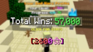 Hitting 57000 Wins In Bedwars  Hypixel Bedwars [upl. by Duke]