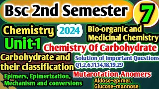 Bsc 2nd Semester Chemistry Carbohydrate and their classification bsc chemistry bsc2ndsemester [upl. by Linell202]