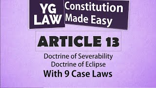 Article 13  Constitution of India [upl. by Ynafit438]