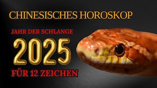 Chinesisches Horoskop für 2025  nach Geburtsjahr  Jahr der Schlange [upl. by Eirrahs]