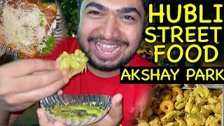 Street Food Akshay Park HUBLI Gokul Road  Badnikayi Bajji Best Sandwich Kannada Rajasthani Girmit [upl. by Sandor]