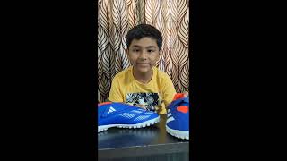 Unboxing Adidas football turf shoes  review it  youtube  viral video [upl. by Anivram413]