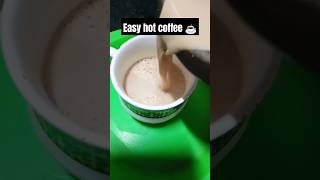 easy hot coffee recipe ☕coffee coffeelover brucoffee ytshort viralshort coffeetime shorts [upl. by Kalfas]