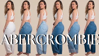 🤬😤😠 WHAT A DISASTER w abercrombie Curve Love Line Denim Try On  Midsize Curvy Size 810 [upl. by Acirtap]