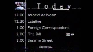 ABC TV  Friday Afternoon Programme Schedule 5111999 [upl. by Tilagram]