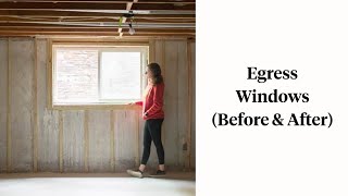 Egress Window Installation Before and After plus rock stone window well [upl. by Infield341]