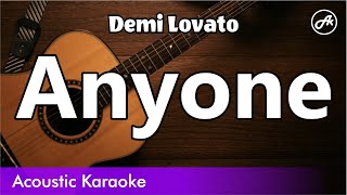 Demi Lovato  Anyone SLOW karaoke acoustic [upl. by Ohce986]