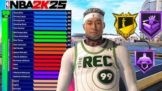 The ULTIMATE BEST ALL AROUND BUILD ON NBA 2K25 POST SCORING SHOT CREATOR PFC REC PARK 1V1 [upl. by Llemar164]