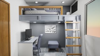 Innovative Loft Bed Idea for Small Rooms [upl. by Eceer]