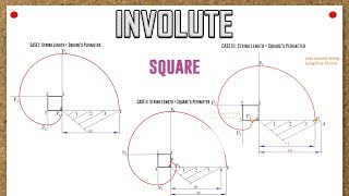 Involute of a Square All Cases Demonstrated [upl. by Broeker31]