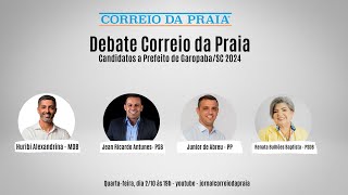 Debate Correio da Praia com os Candidatos a Prefeitura de GaropabaSC [upl. by Flan]