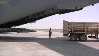 Helium Truck Loaded onto C17 Globemaster [upl. by Gittel]