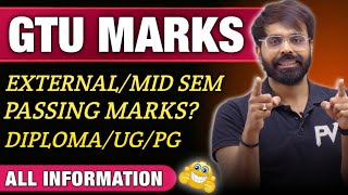 GTU  EXAM WISE MARKS amp PASSING MARKS  DIPLOMA UG PG  FOR ALL STUDENTS  LATEST CIRCULAR [upl. by Enyal]