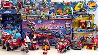 Paw Patrol Toys Collection Unboxing Review  Aircraft carrier HQ  Chase transforming  Patrick ASMR [upl. by Jannelle]