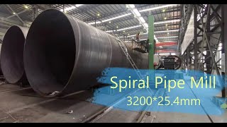 Spiral pipe mill show SSAW Pipe MillSprial pipe production line [upl. by Ahsinod]