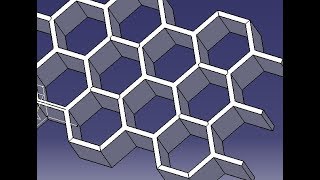 honey comb structure design in catiav5 [upl. by Joann]