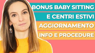 Bonus baby sitting e centri estivi INFO UTILI E PROCEDURA INPS [upl. by Karlie]