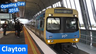 Trains at the new Clayton Station Opening Day 2018  Metro Trains Melbourne [upl. by Bosch]