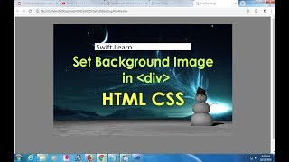 How to add background image in div in HTML using CSS [upl. by Vary615]