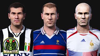 Zinedine Zidane 3 Versions 1995 1998 amp 2006 for PES 2021 PC ONLY PCSOLO PC [upl. by Rosina869]