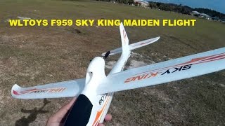 WLToys F959 Sky King 3 Channel RC Airplane Maiden Flight [upl. by Janessa]