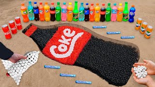 CocaCola Logo vs Mentos with Orbeez Underground  Best Coke Experiments [upl. by Nnayrrehs600]