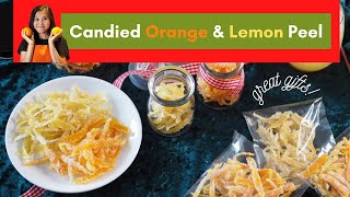 Candied Citrus Peel  Candied Orange Peel  Candied Lemon Peel  Candied Peel  DIY Candied Fruit [upl. by Clayton]