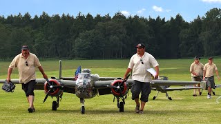 20ft B25 Together With Two Giant Messerschmitt Bf109 G [upl. by Fricke783]