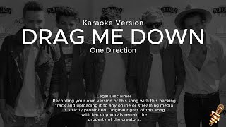 One Direction  Drag Me Down Karaoke Version [upl. by Shakti]