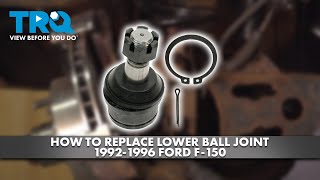 How to Replace Lower Ball Joint 19921996 Ford F150 [upl. by Neelhtak]