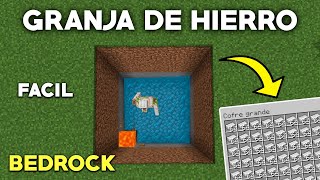 Cómo Hacer una Granja de Hierro Fácil y Eficiente  Minecraft Bedrock 120 [upl. by Harutak]