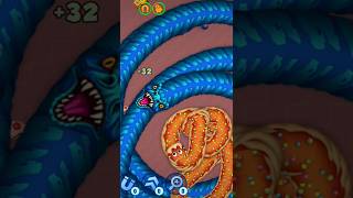 Worms Zone  part 01  Biggest Gameplay wormworld wormszone giantworm glowworm wormswmd shorts [upl. by Alekim]