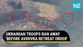 Spooked Ukrainian Troops Caught Fleeing Avdiivka Day Before Kyivs Retreat Order  Watch [upl. by Nnyluqcaj]