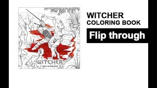 The Witcher Adult Coloring Book Flip Through [upl. by Buine]