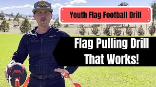 Youth Flag Football Drill  Flag Pulling Drill that Works  Spinner Pull  Any age flagfootball [upl. by Cirre]