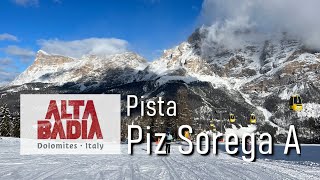 Pista Piz Sorega A la pista più sfidante di San Cassiano altabadia dolomitisuperski skislopes [upl. by Tigges]