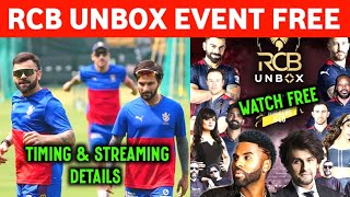 IPL 2024  RCB Unbox event today  Timing Streaming How to watch free  IPL 2024 news [upl. by Ahseihs684]