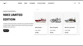 HTML CSS Project for Beginners Build a Nike Website Using HTML amp CSS  Responsive Website [upl. by Schreibman]