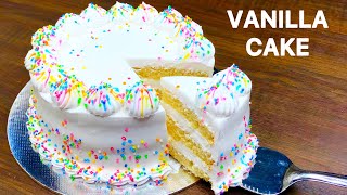 Vanilla Cake Recipe  Vanilla Cake Without Oven  Birthday Cake Recipe [upl. by Dorrahs912]