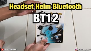 Pasang Headset Bluetooth Helm BT12 Di Helm Half Face KYT Galaxy Flat R  Beat Deluxe [upl. by Rafaj777]