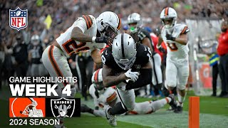 Cleveland Browns vs Las Vegas Raiders  2024 Week 4 Game Highlights [upl. by Hanauq144]