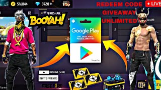 FREE FIRE LIVE REDEEM CODE GIVEAWAYS FF LIVE DIAMOND GIVEAWAY FF LIVE TEAMCODE GIVEAWAYgiveaway [upl. by Lemhar]