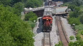 WATCH Train derailment near Reeseville Wisconsin [upl. by Ivon]