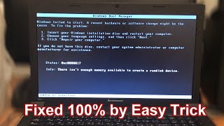 how to Easily Fix the 0xc0000017 Error When Installing Windows [upl. by Gerry]