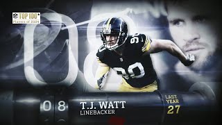 8 T J Watt LB Steelers NFL Top 100 Players Of 2024 [upl. by Dibbrun]